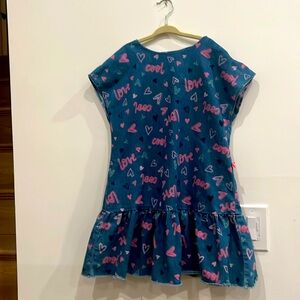 Billiblush denim graffiti style dress. NWOT ( never worn)